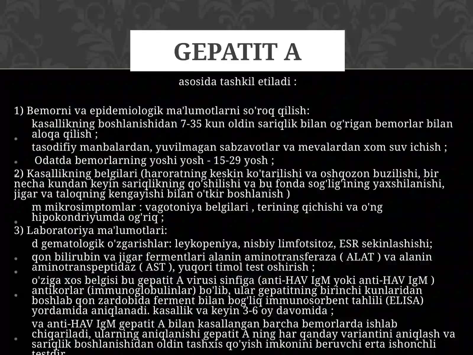 Virusli gepatit diagnostikasi 2