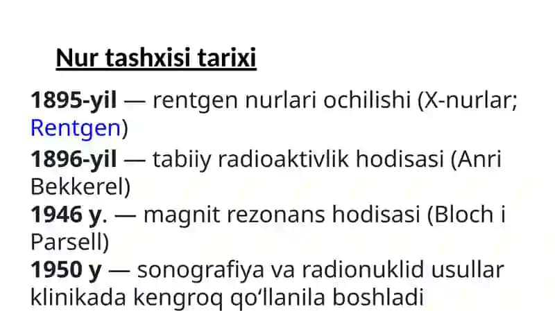 Nur Tashxisi Tarixi va Usullari 2