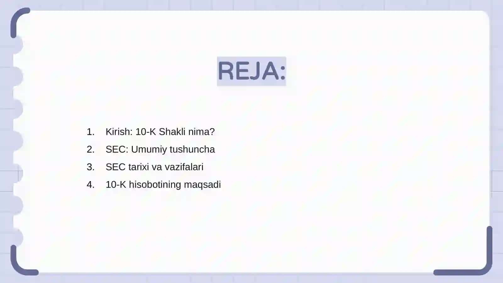 10-K Shakli nima? 2