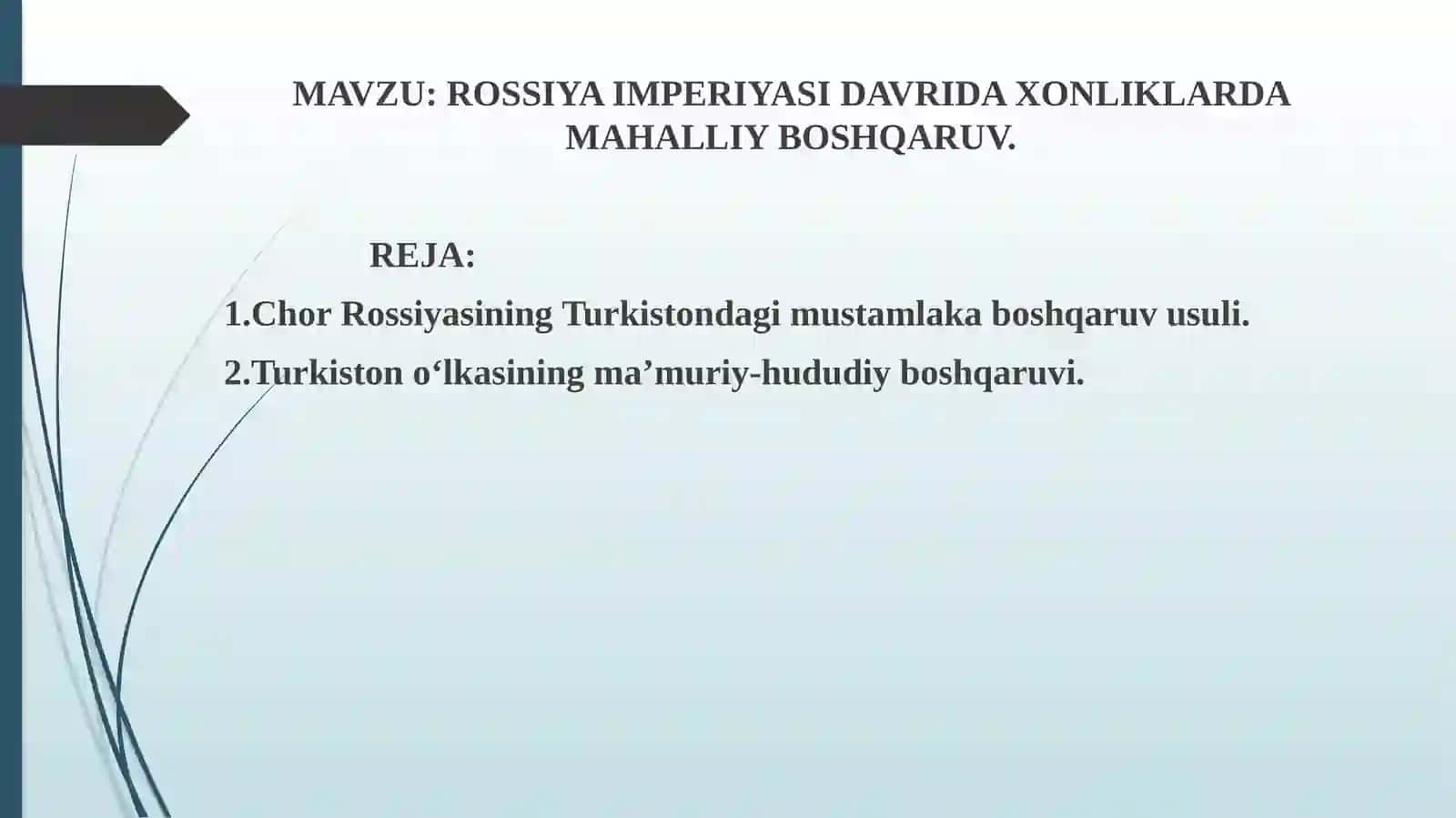 Rossiya imperiyasi davrida xonliklarda mahalli boshqaruv 2
