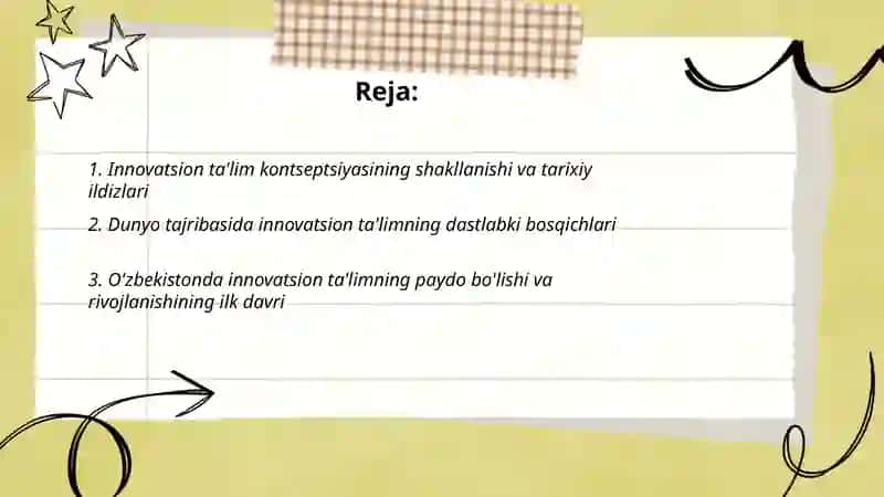 Innovatsion ta’limning rivojlanish tarixi 2