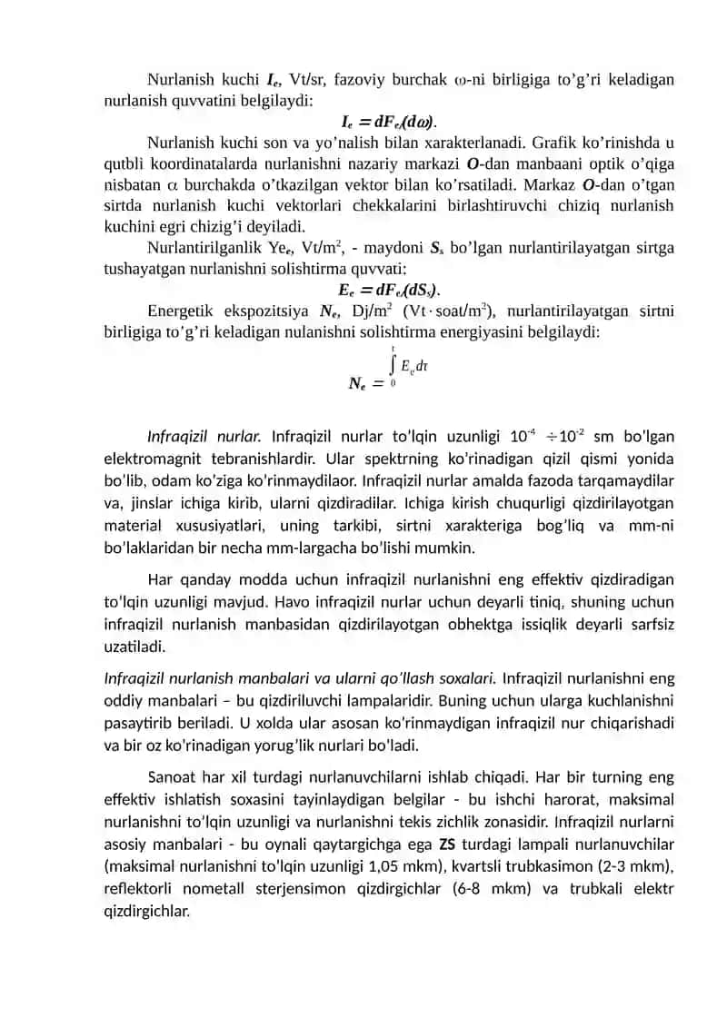 Infraqizil nurlanish qurilmalari 2