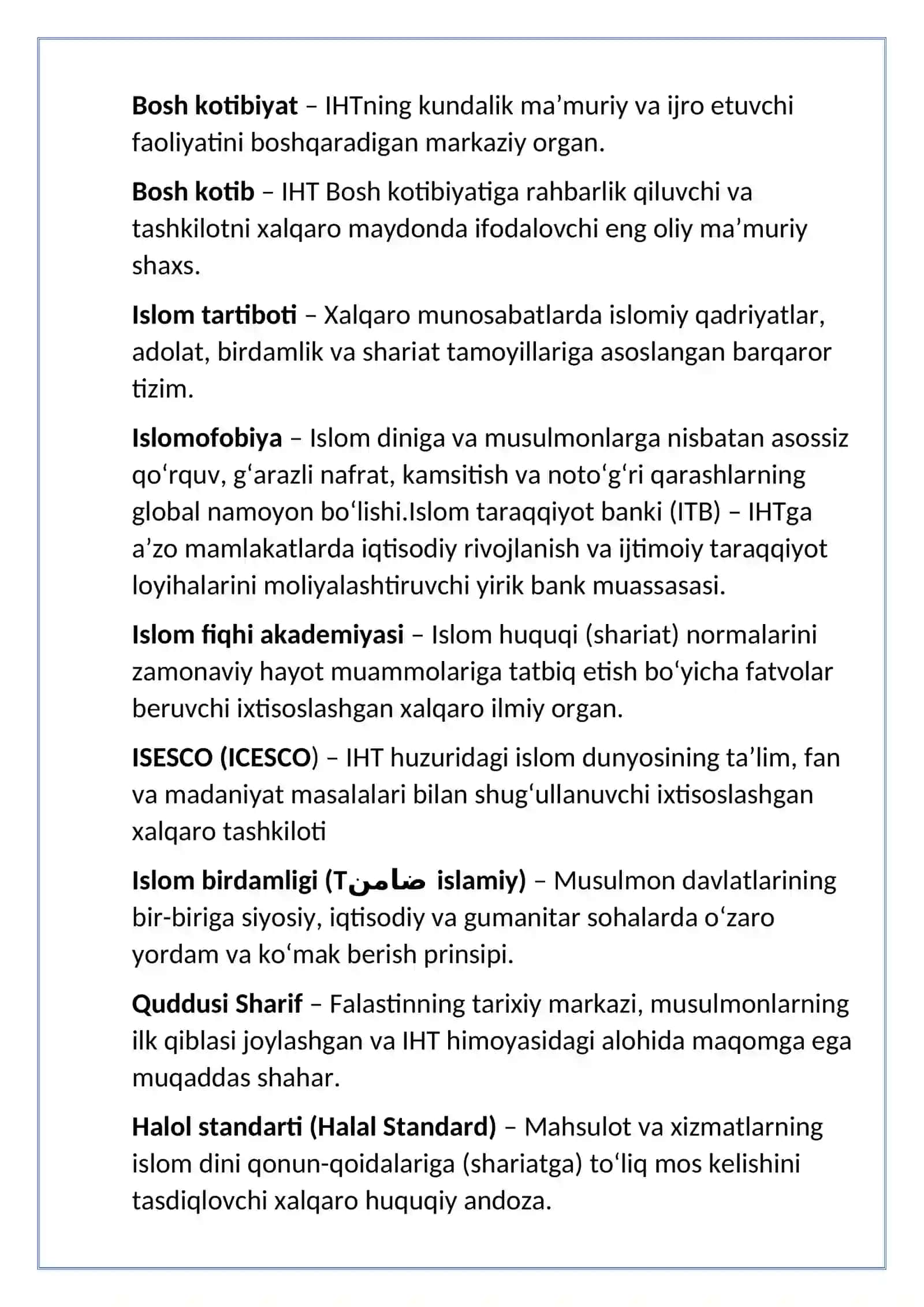 islom hamkorlik tashkiloti 2