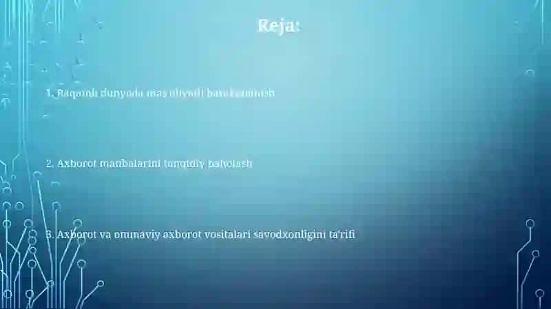 Axborot matnlari bilan ishlash va media madaniyat 2