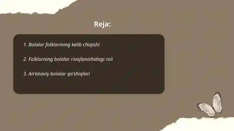 Bolalar folklori tabiati dan taqdimot tayyorlash 2