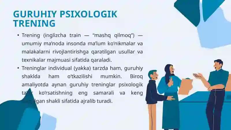 GURUHIY PSIXOLOGIK TRENINGLARNI OLIB BORISH TARTIBI 2