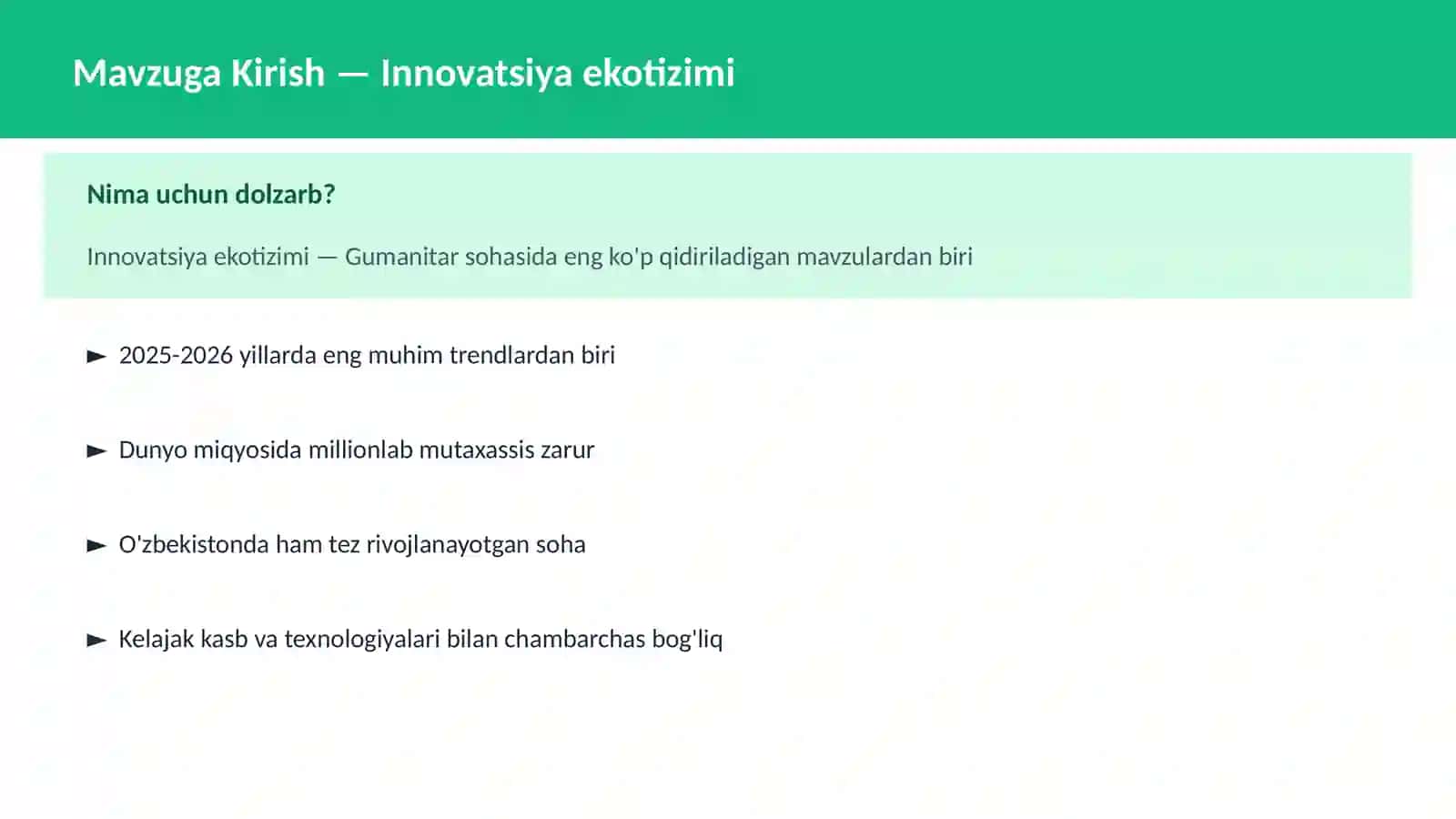 Innovatsiya ekotizimi 2