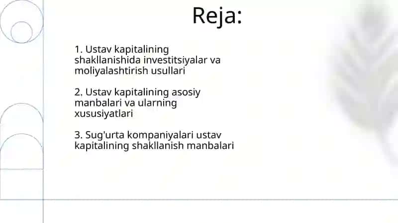 Sug'urta kompaniyalari ustav kapitallarini shakllantirish manbalari 2