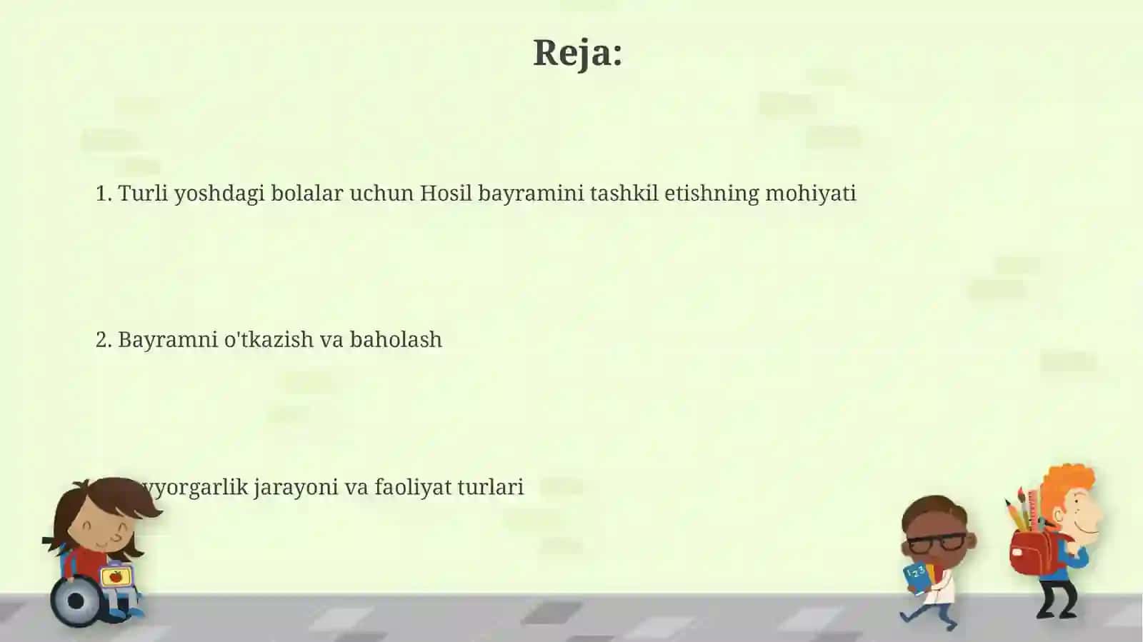 Hosil bayramini tashkil etish mohiyati 2