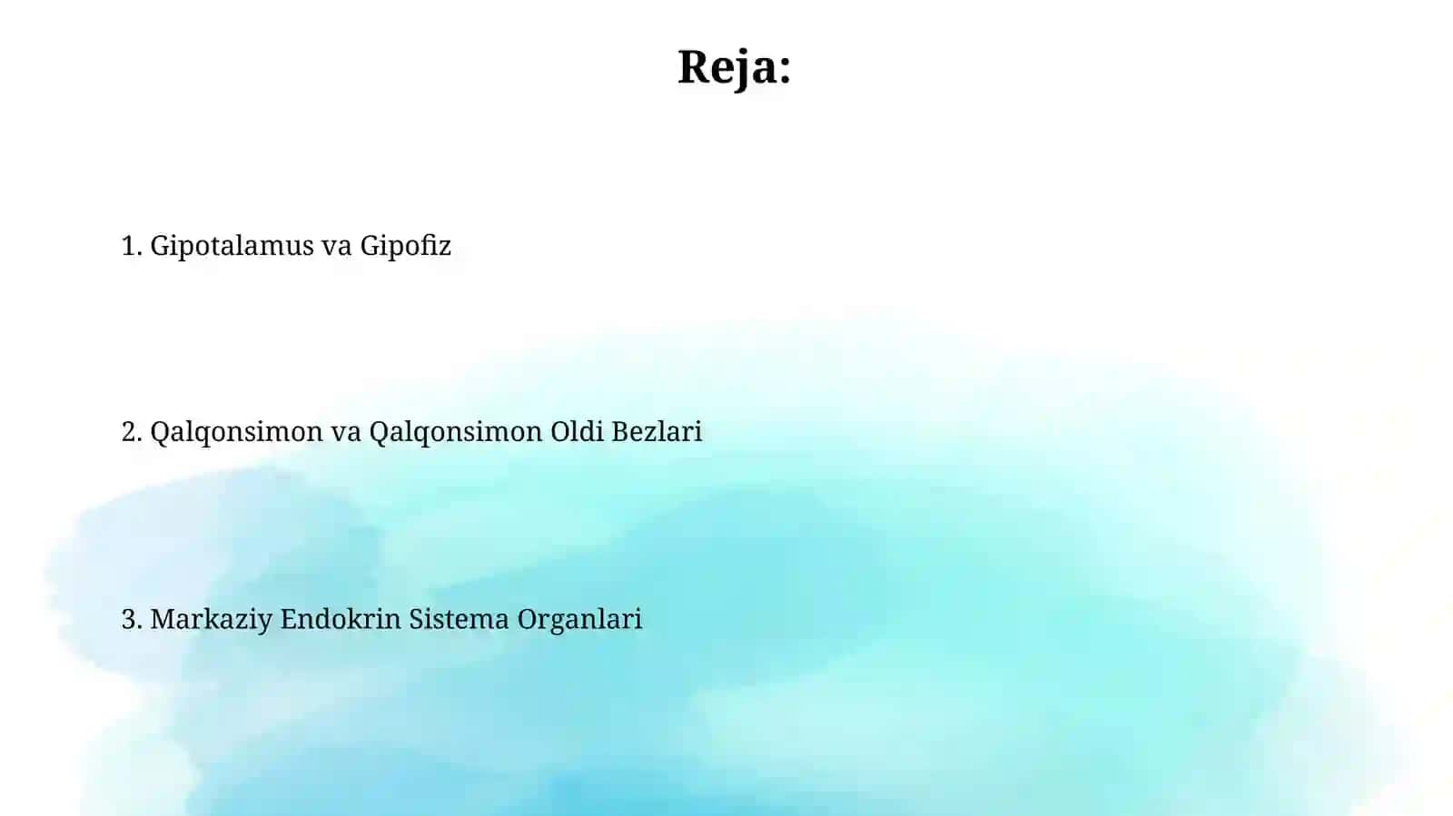 Markaziy endokrin tizimi a‘zolari 2