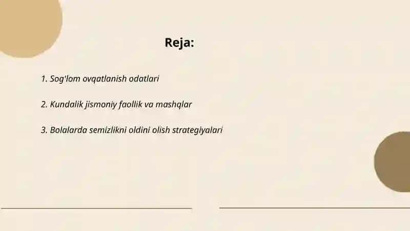 Semizlikni oldini olish 2