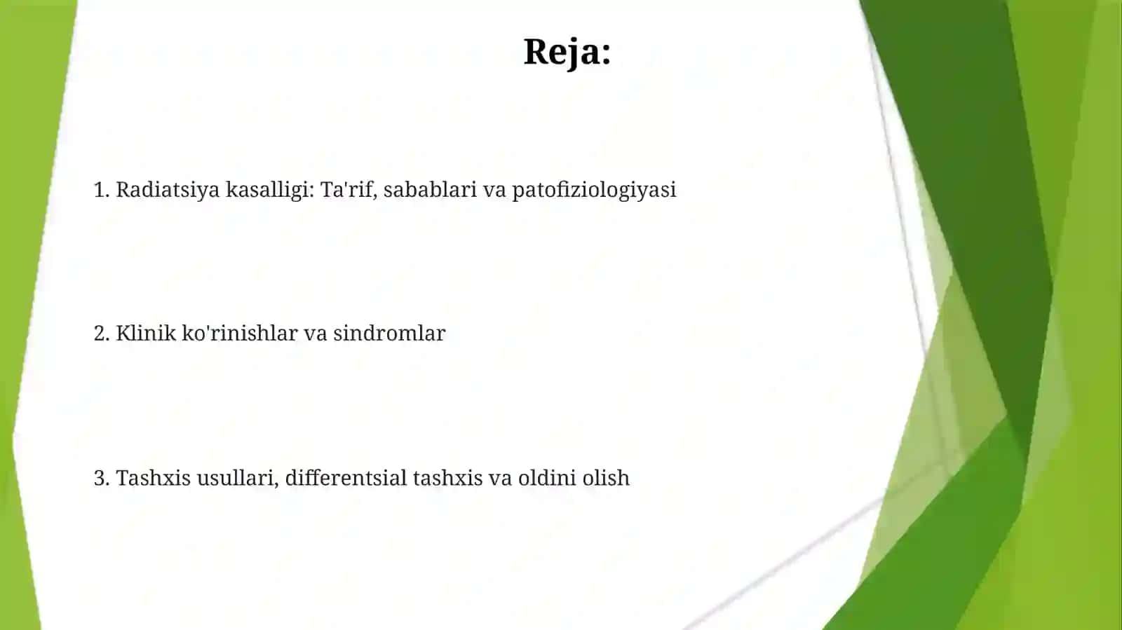Insonlarda nurlanish kasalligi. Uni tashxislash usullari 2