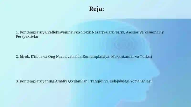 Tafakkur haqida psixologik nazariyalar 2