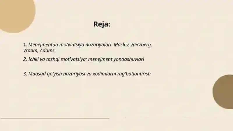 Menejmentda motivlashtirish 2