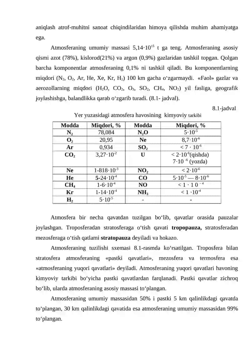 Atmosfera kimyosi 2