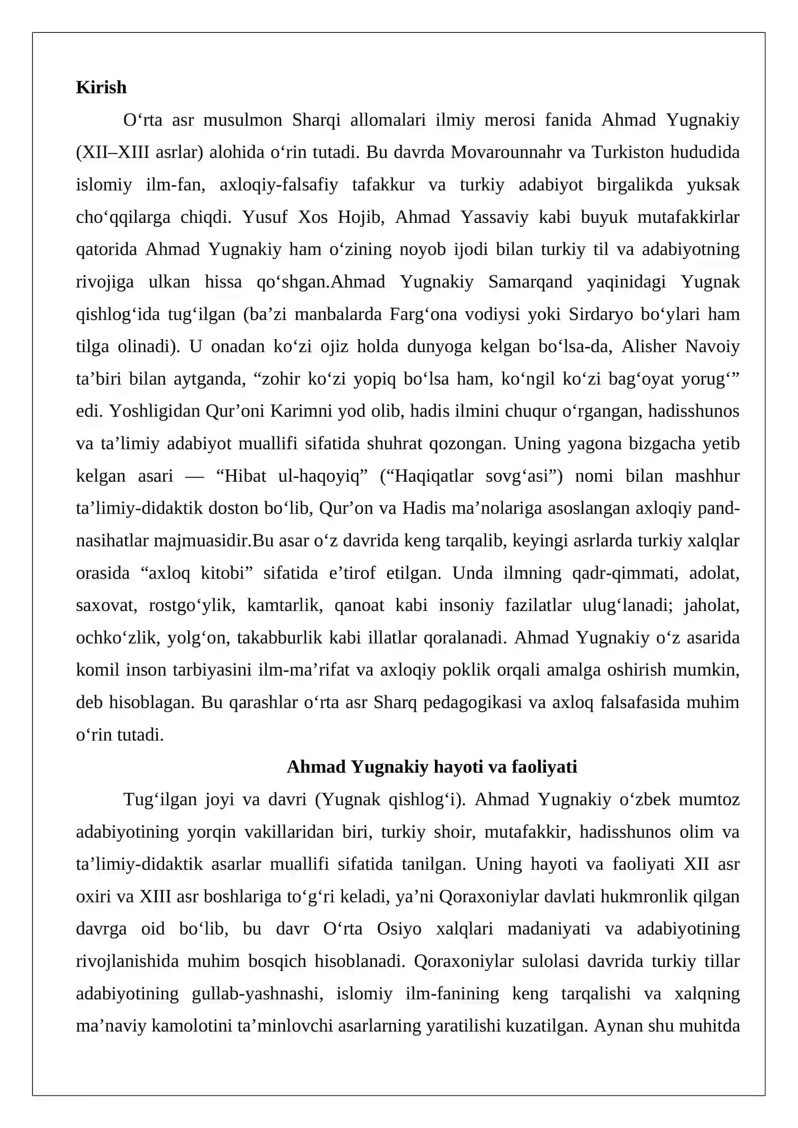 Ahmad Yugnakiy (XII–XIII asr) 2