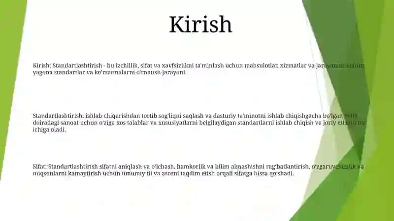 Standartlashtirish Va Sifat 2