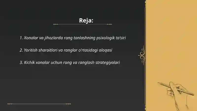 Xonalar va jihozlarda rang tanlashning psixologik ta'siri 2