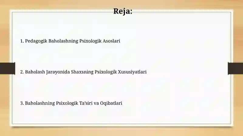 Pedagogik baholash psixologiyasi 2