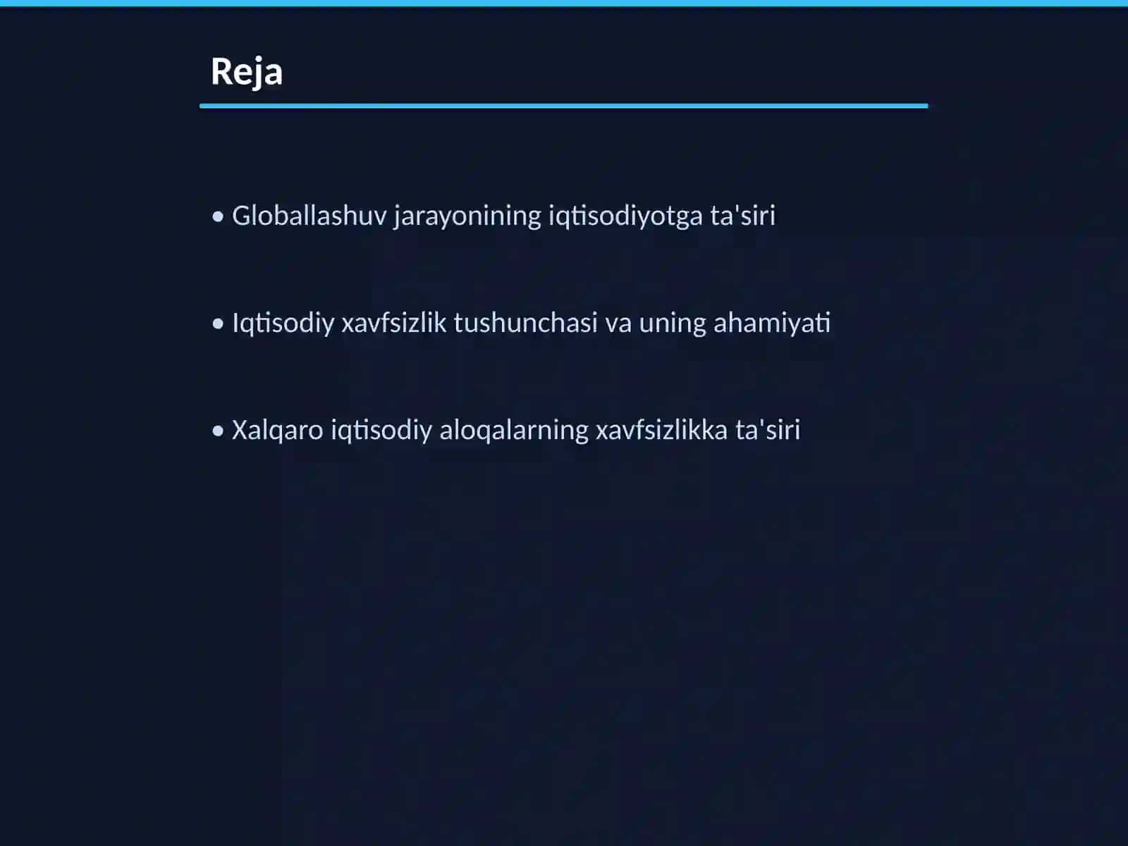 Globallashuv sharoitida iqtisodiy xavfsizlik 2
