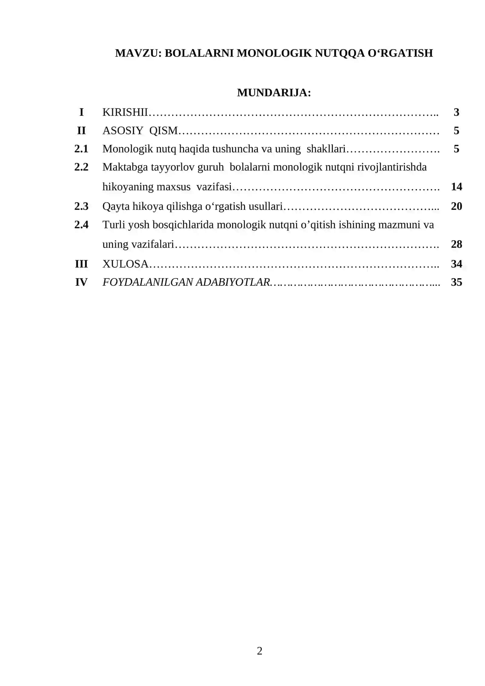 Bolalarni monologik nutqqa oʻrgatish 2