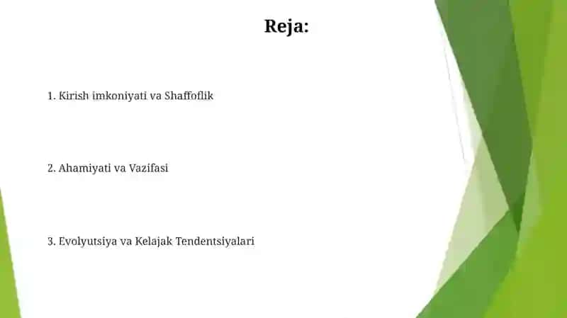 Yangi Texnologiyalar va Tendentsiyalar 2