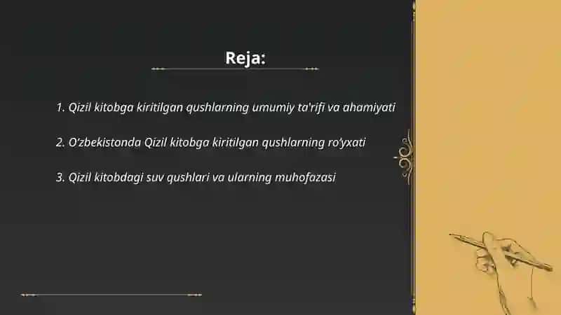 Qizil kitobga kiritilgan qushlar haqida 2