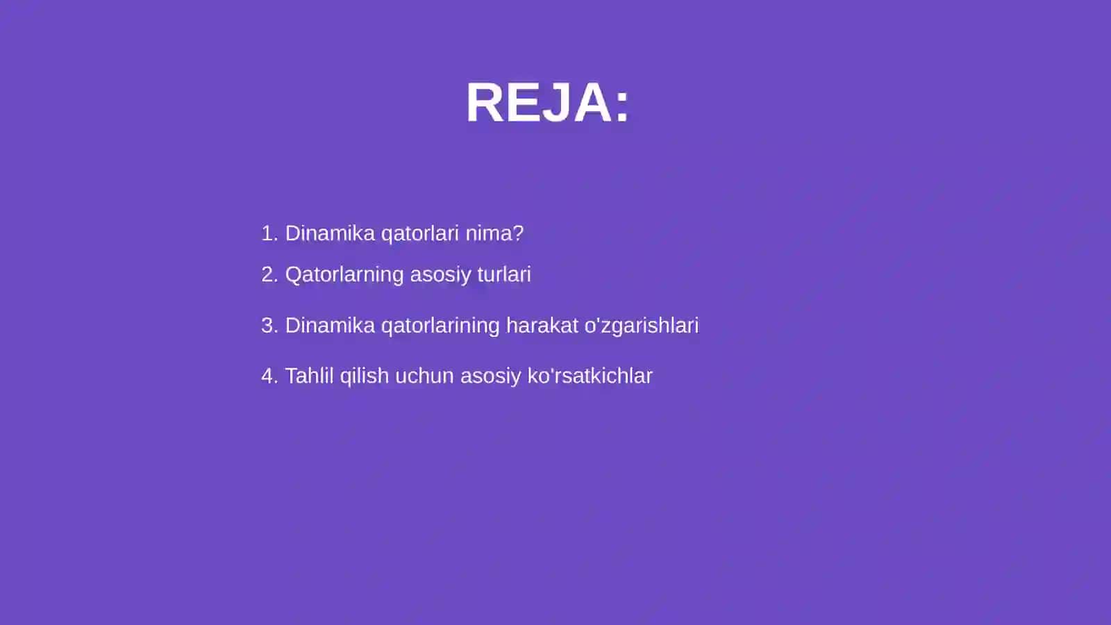 Dinamika qatorlari va ularning tahlili 2
