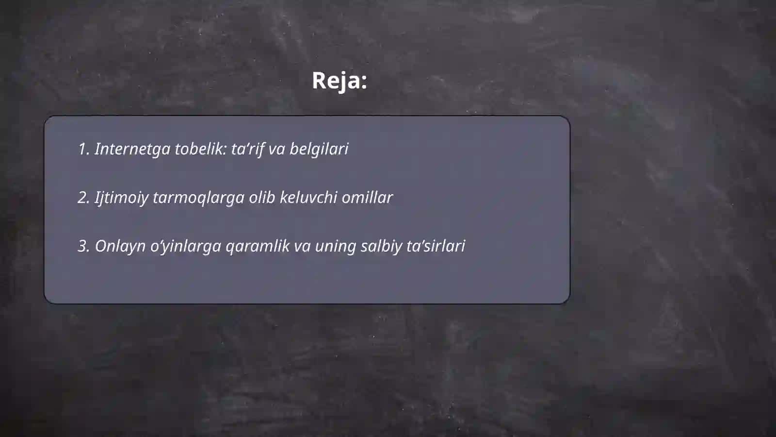 Internetga tobelik muammolari 2
