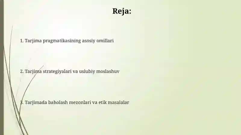 Tarjimaning pragmatik masalalari 2