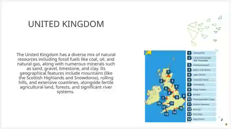 The natural resources and geographical features of the United Kingdom 2