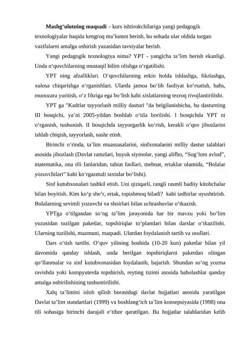 Yangi pedagogik texnologiyalar va ularni qo‘llash usullari 2
