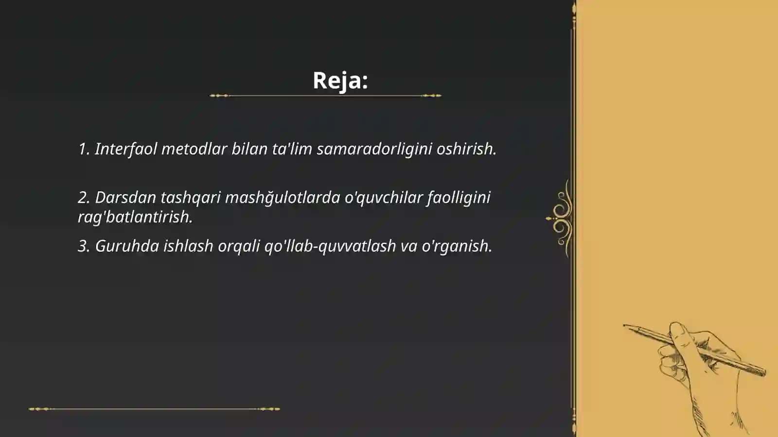 Interfaol metodlar bilan ta'lim samaradorligini oshirish 2