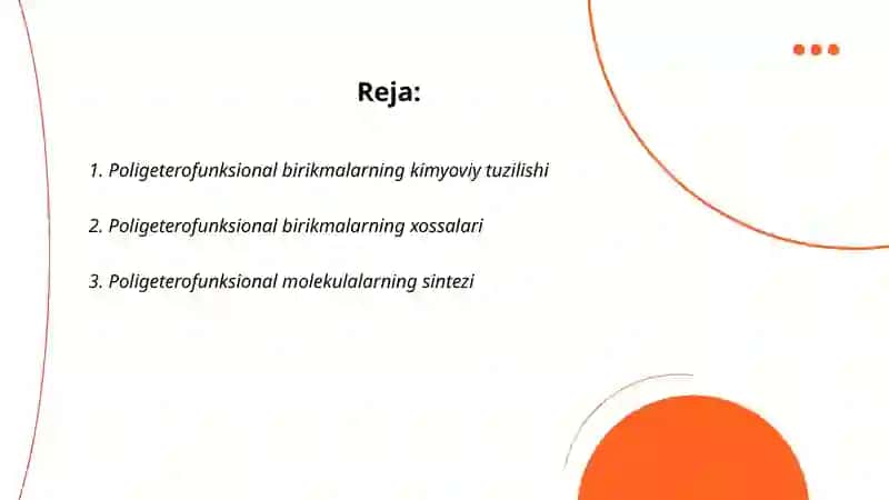 Poligeterofunksional birikmalar 2