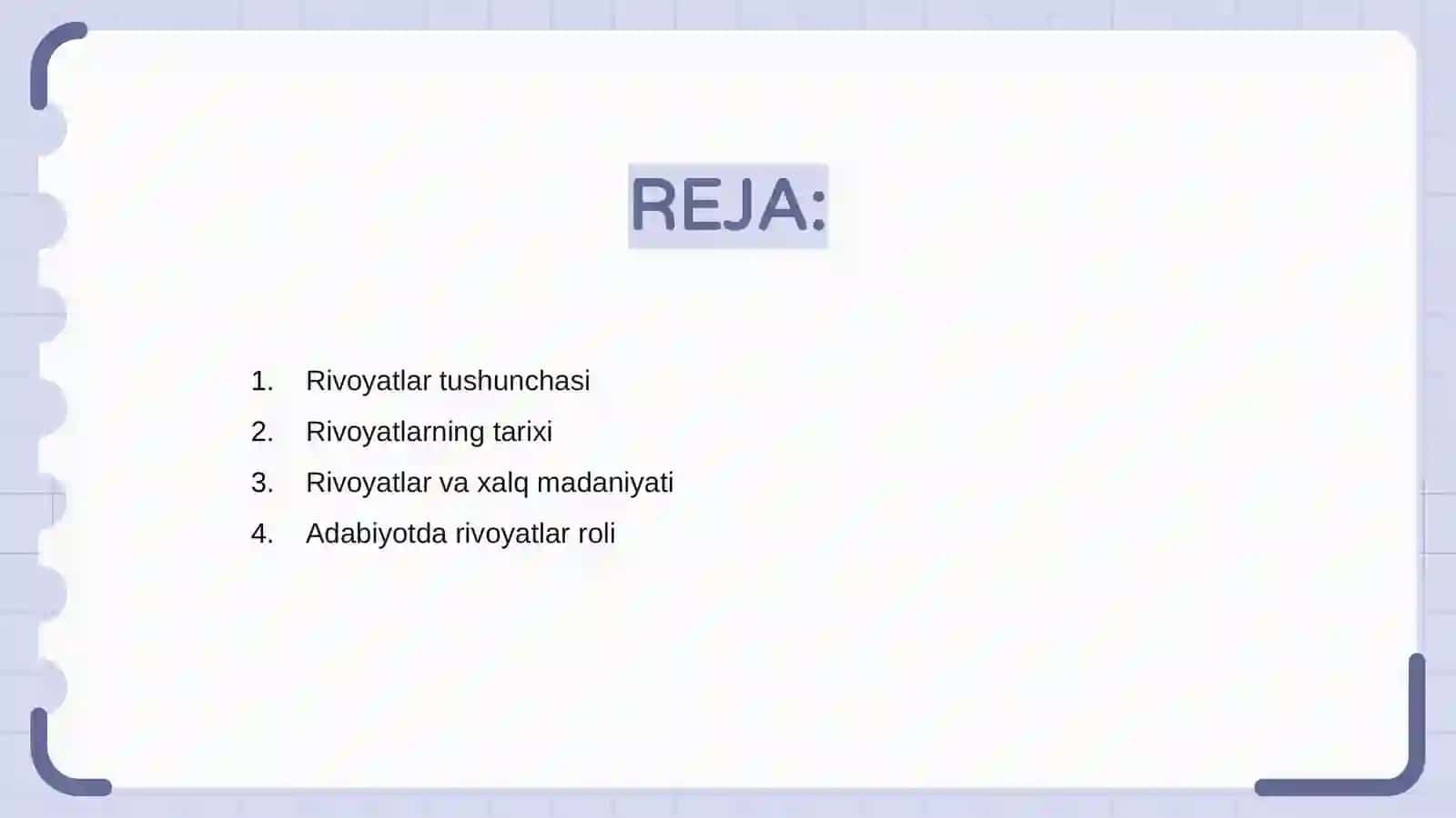 Rivoyatlar va ularning adabiyotdagi o'rni 2