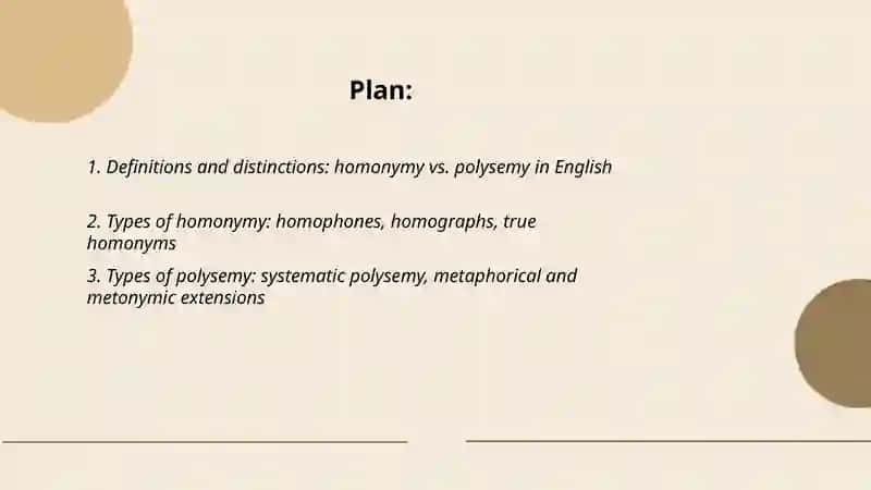 Homonymy and polysemy 2