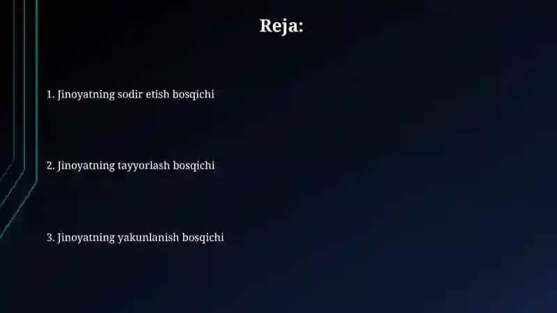 Jinoyat bosqichlari 2