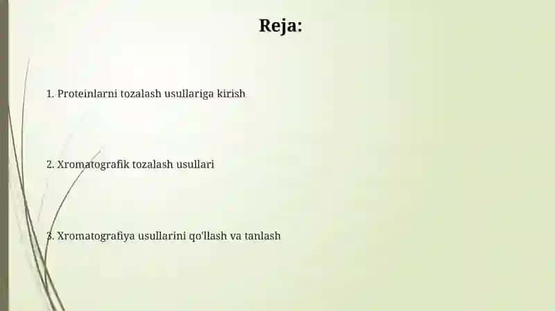 Oqsillarning tozalash usullari 2