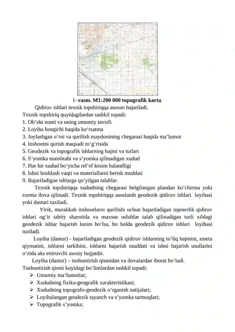 Qidiruv ishlarida topografik kartalardan foydalanish 2