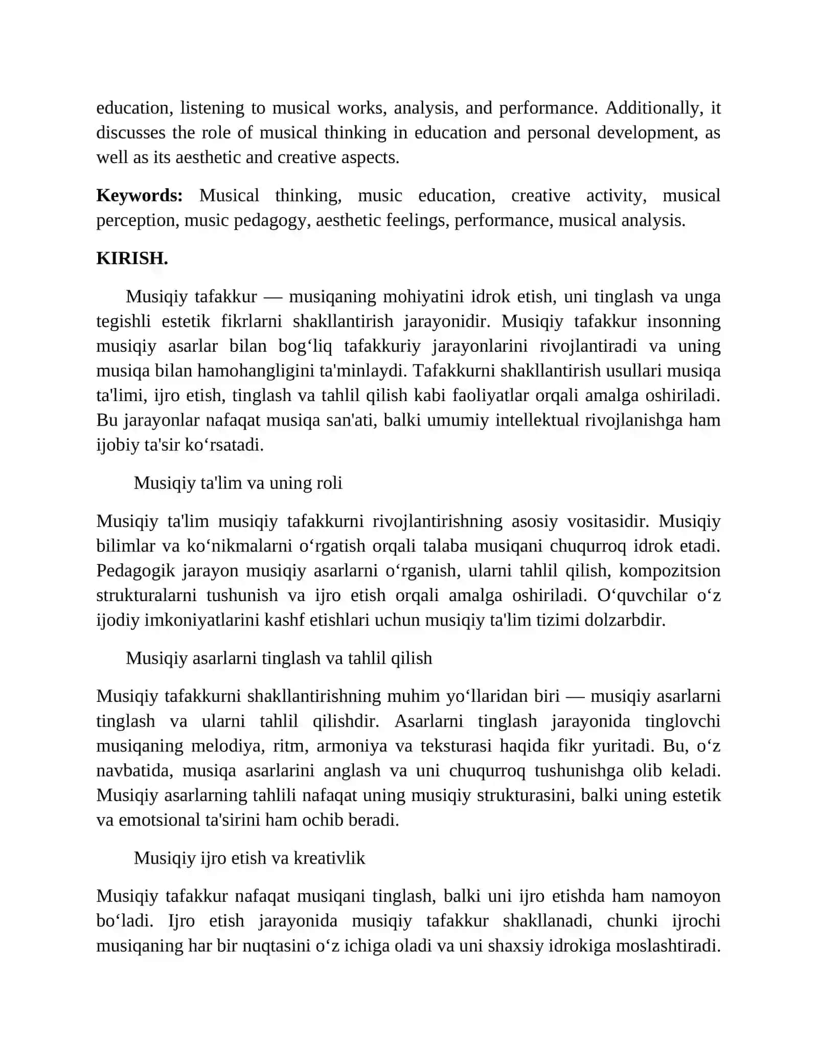 MUSIQIY TAFAKKURNI SHAKLLANTIRISH USULLARI 2