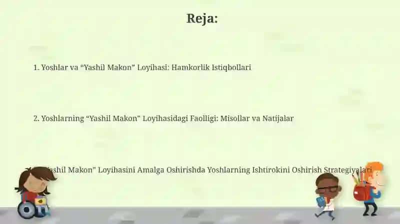 "Yashil Makon" Loyihasi 2