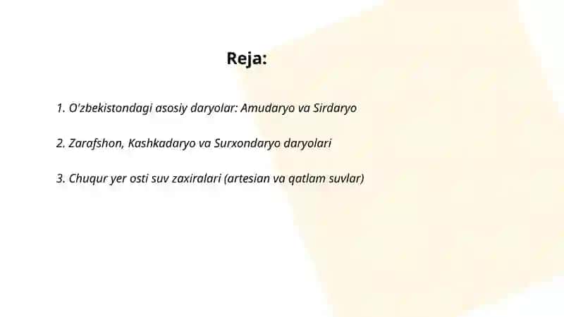 O'zbekistondagi suv manbaalari 2