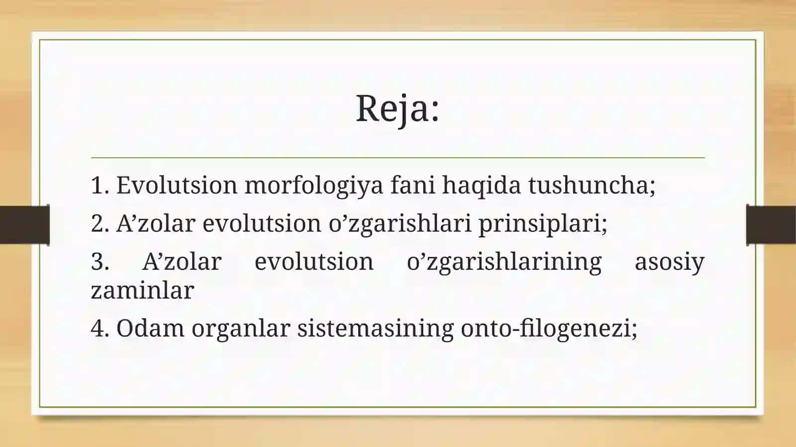 Evolutsion morfologiya fani 2