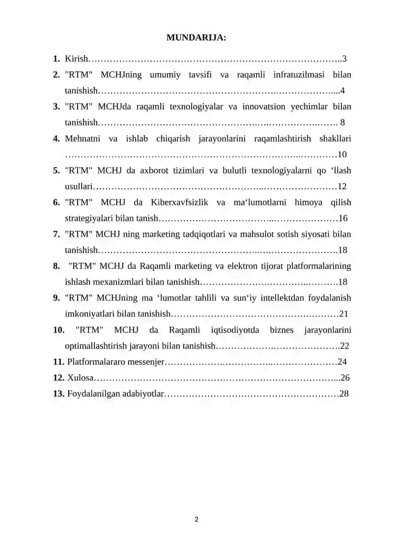 "Raqamli Texnalogiyalar Markazi" MCHJ 2