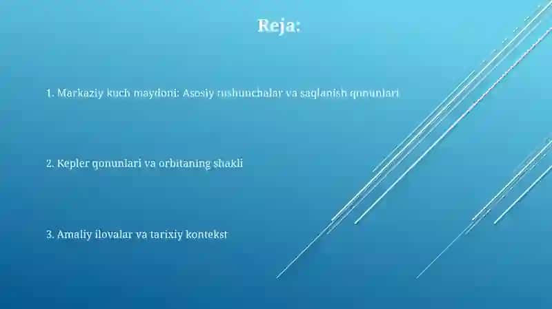 Jisimlarning markaziy kuchmaydonidagi harakati(yuzalar qonuni) 2