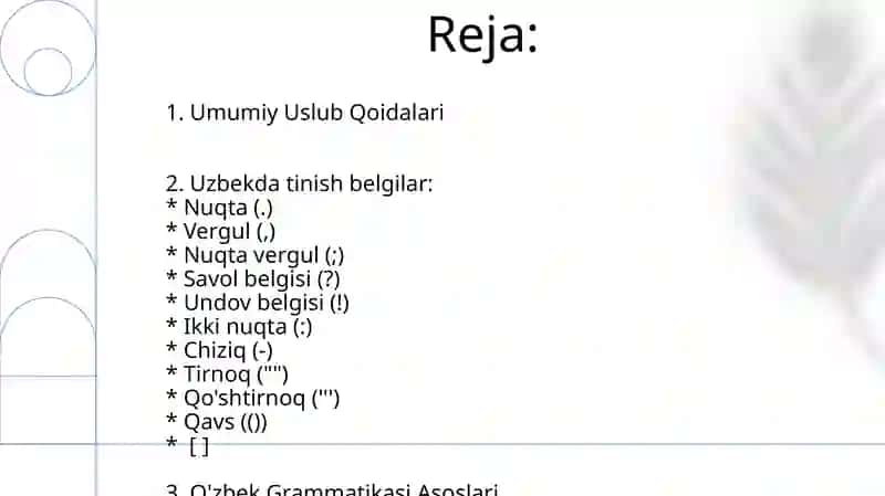 O'zbek tilidagi uslubiy va punktuatsion normalar 2