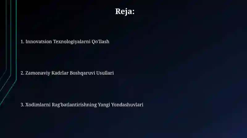 Xodimlarni boshqarishning innovatsion usullari 2