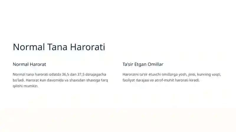 Tana Haroratini Olchash Muhimligi va Usullari 2