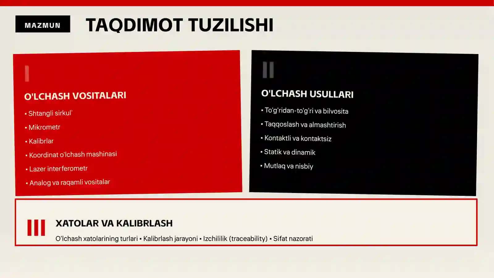 METROLOGIYA O'LCHASH VOSITALARINING VAO'LCHASH USULLARINING TURLARI 2
