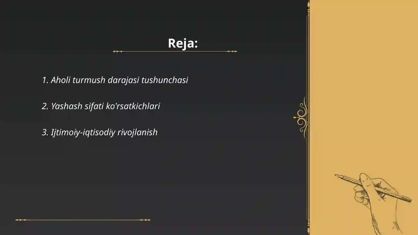 Aholi turmush darajasi va uning asosiy ko'rsatkichlari 2